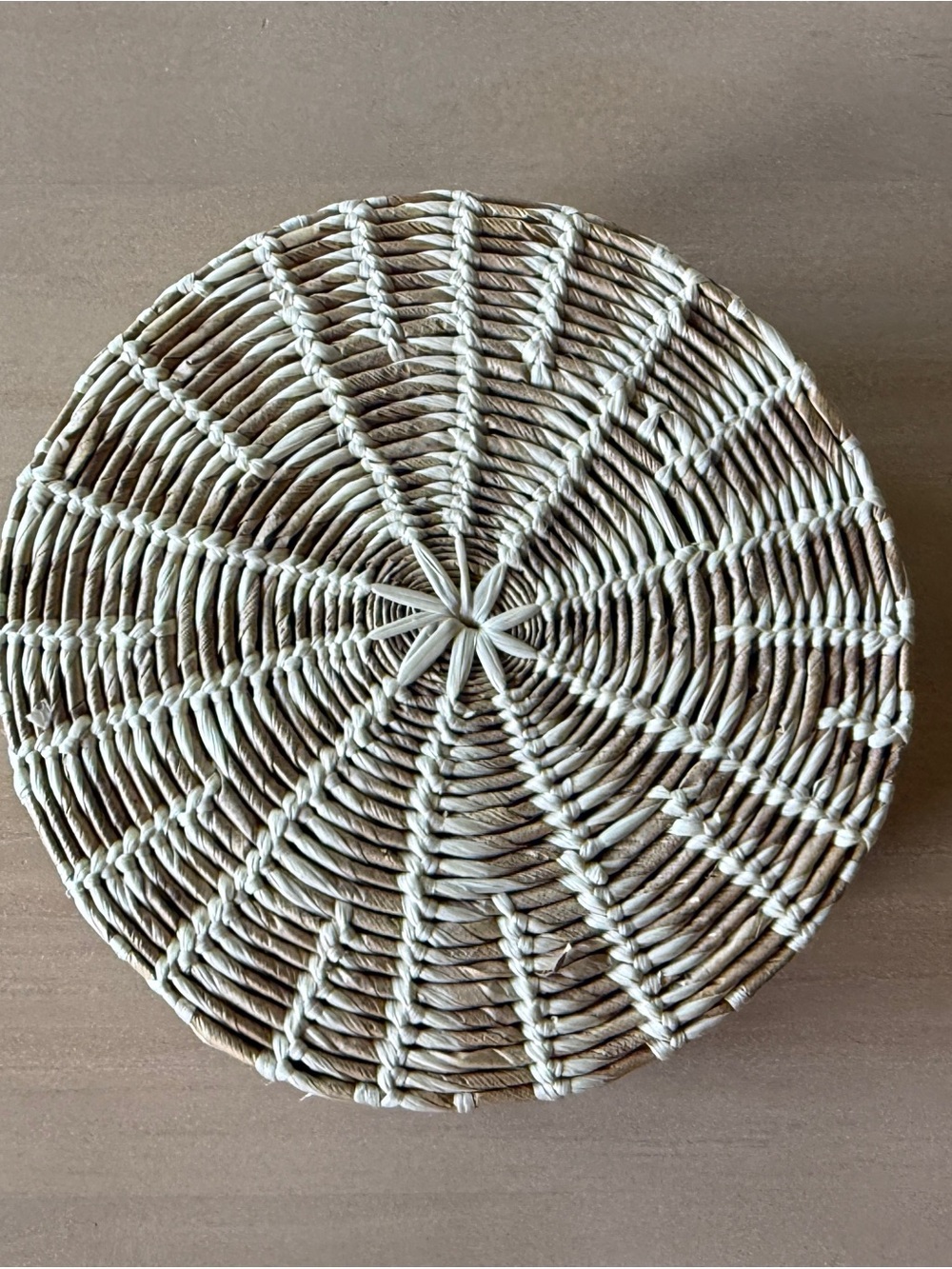 Handwoven Shell Wicker Coasters Set of 4 - Picture 2 of 2
